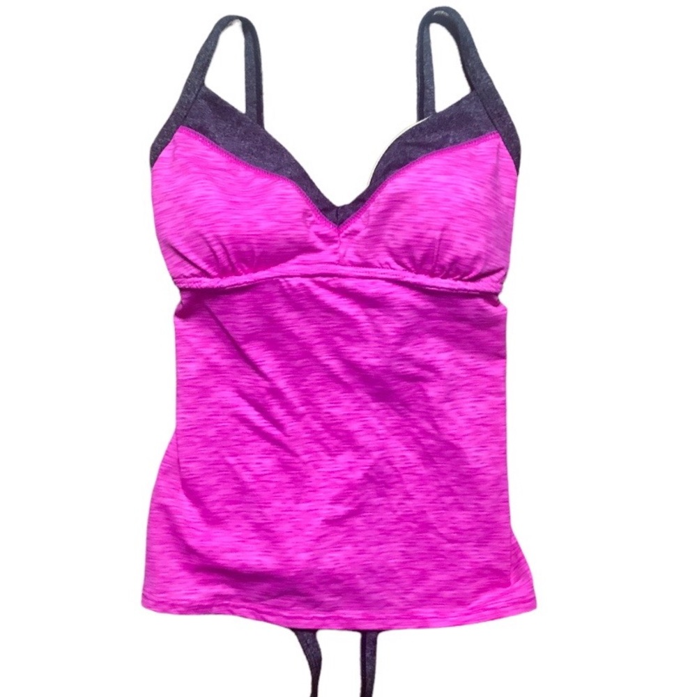 Stay Put Fit Tankini Top | Pink & Black | Size Small NWT